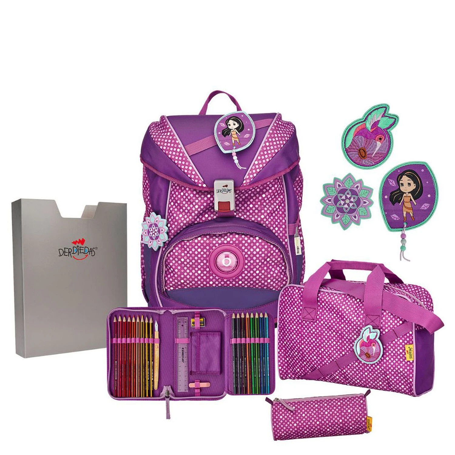 DerDieDas ErgoFlex Buttons- Schulranzen Set 5tlg. Mit Buttons 800g 3 DerDieDas ErgoFlex Buttons- Schulranzen Set 5tlg. Mit Buttons 800g