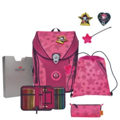 DerDieDas ErgoFlex Max Superflash Neon - Schulranzen Set 5tlg. 950g